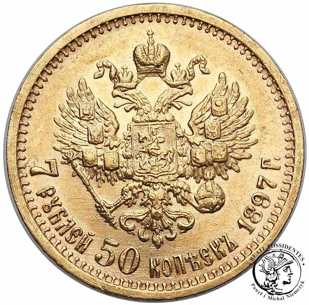 Rosja Mikołaj II 7,5 Rubla 1897 st.1-